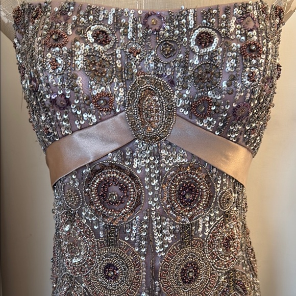 Elegant Sequin Strapless Gown - Picture 2 of 10